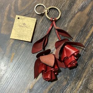 Patricia Nash Laced Red Rose Key Fob Bag Charm